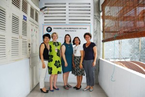 Maud (right) during her recent visit to Vietnam